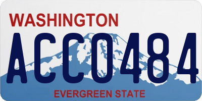 WA license plate ACC0484