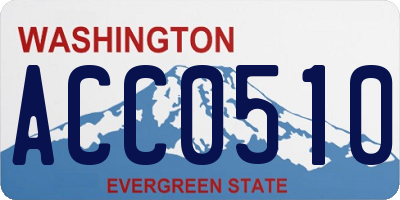 WA license plate ACC0510