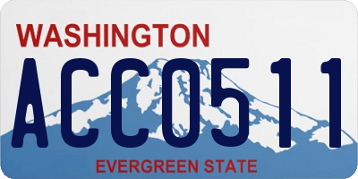 WA license plate ACC0511