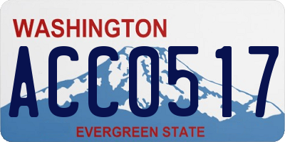 WA license plate ACC0517