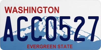 WA license plate ACC0527