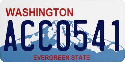 WA license plate ACC0541