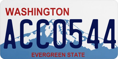WA license plate ACC0544