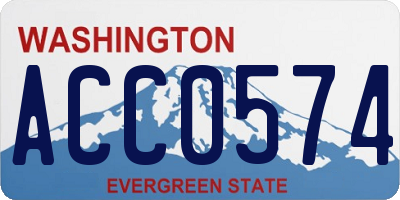WA license plate ACC0574