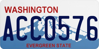 WA license plate ACC0576