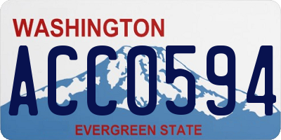 WA license plate ACC0594