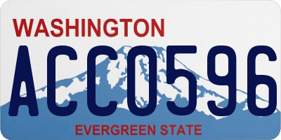 WA license plate ACC0596