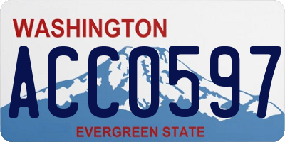 WA license plate ACC0597