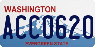 WA license plate ACC0620