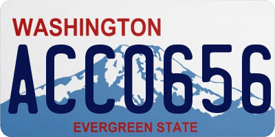 WA license plate ACC0656