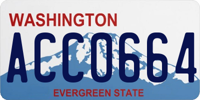 WA license plate ACC0664