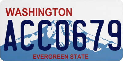 WA license plate ACC0679