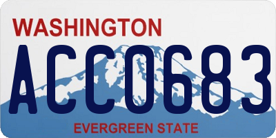 WA license plate ACC0683