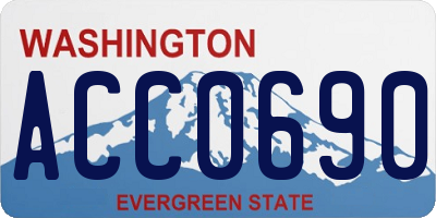 WA license plate ACC0690