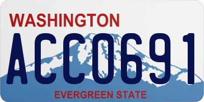 WA license plate ACC0691