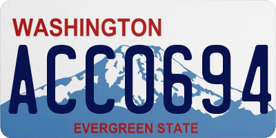 WA license plate ACC0694