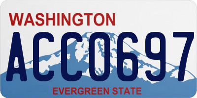 WA license plate ACC0697