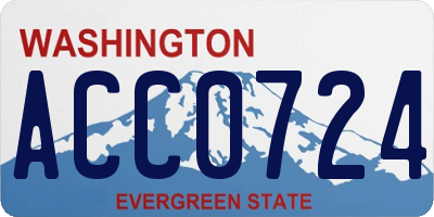 WA license plate ACC0724