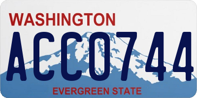 WA license plate ACC0744