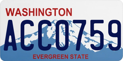 WA license plate ACC0759