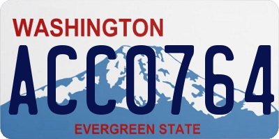 WA license plate ACC0764