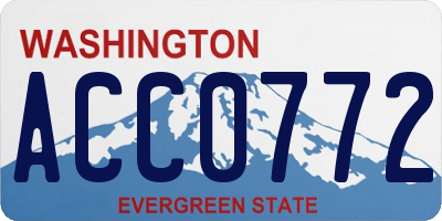 WA license plate ACC0772