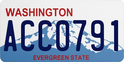 WA license plate ACC0791