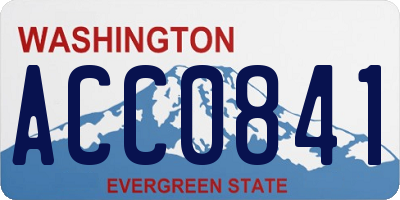 WA license plate ACC0841