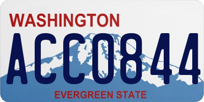 WA license plate ACC0844