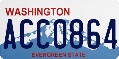 WA license plate ACC0864