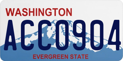 WA license plate ACC0904