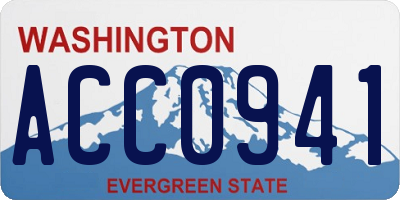 WA license plate ACC0941