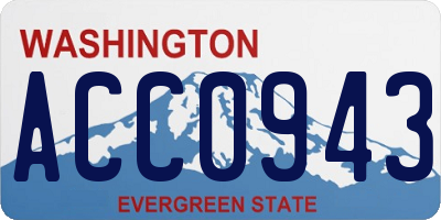 WA license plate ACC0943