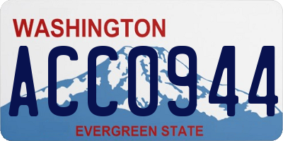 WA license plate ACC0944