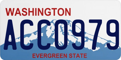 WA license plate ACC0979