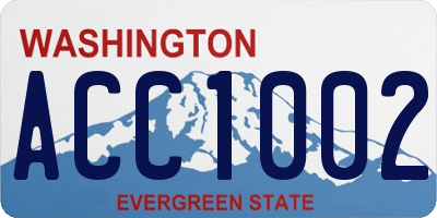 WA license plate ACC1002