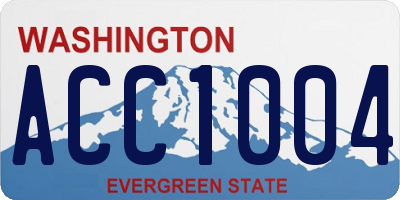 WA license plate ACC1004