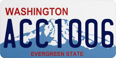 WA license plate ACC1006
