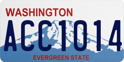 WA license plate ACC1014