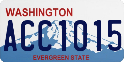 WA license plate ACC1015