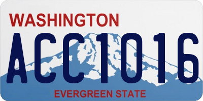 WA license plate ACC1016