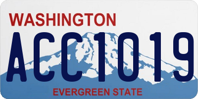 WA license plate ACC1019