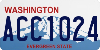 WA license plate ACC1024