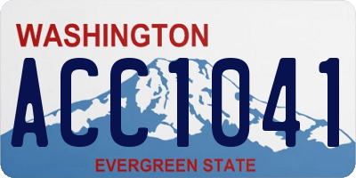 WA license plate ACC1041