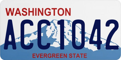 WA license plate ACC1042