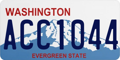 WA license plate ACC1044