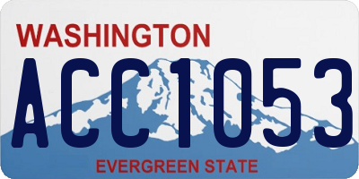 WA license plate ACC1053