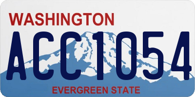 WA license plate ACC1054