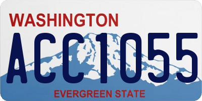 WA license plate ACC1055