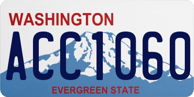 WA license plate ACC1060